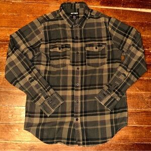 Men’s Medium Hot Topic Green Button Up Flannel